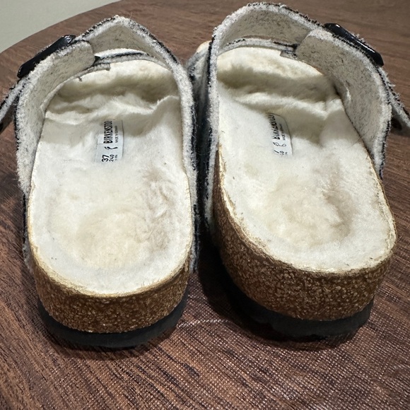 Birkenstock Arizona Shearling - Wool in Plaid White - Picture 8 of 12